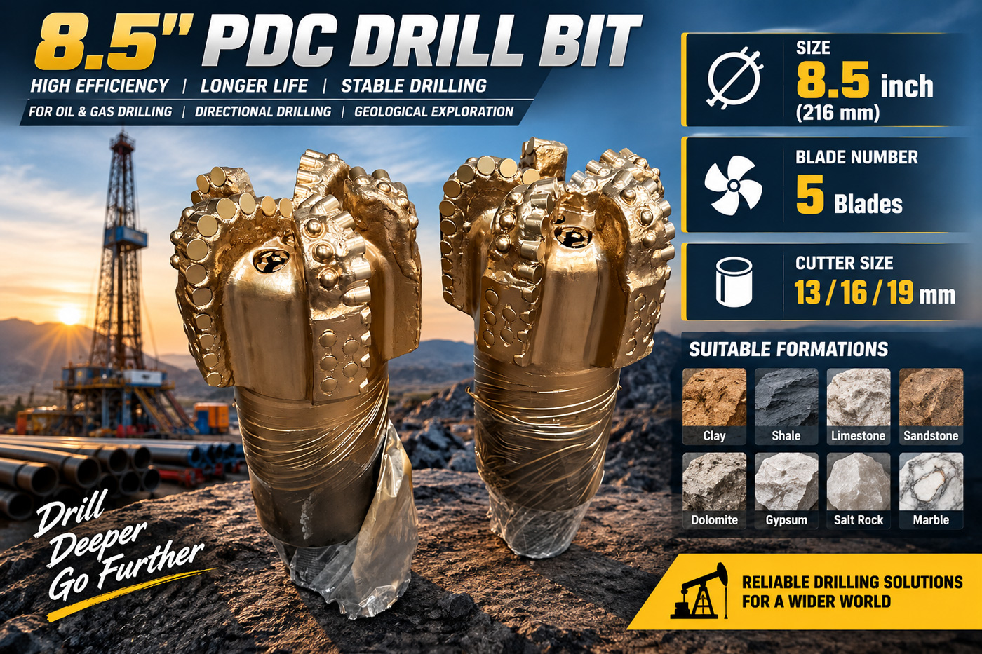 8.5″ 5B PDC Drill Bit