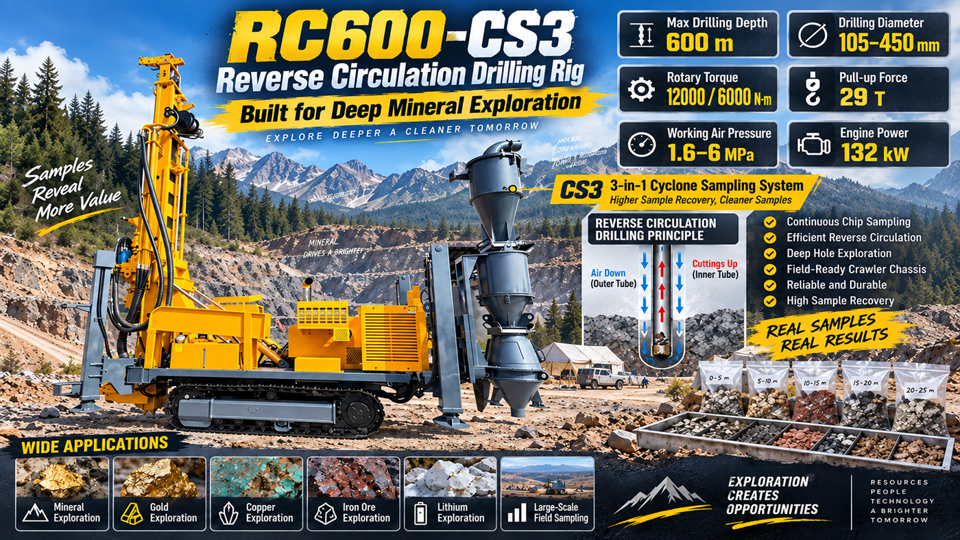 RC600-CS3 Reverse Circulation Drilling Rig