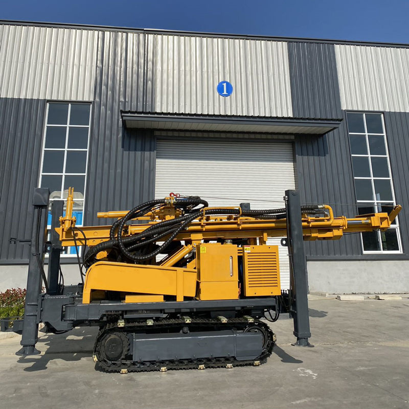 WR400S telescopic mast crawler water well drilling rig overall display